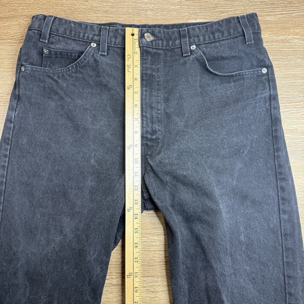 Levi's 505 Orange Tab Jeans Mens 38x30 Vintage USA Black Regular Fit Straight